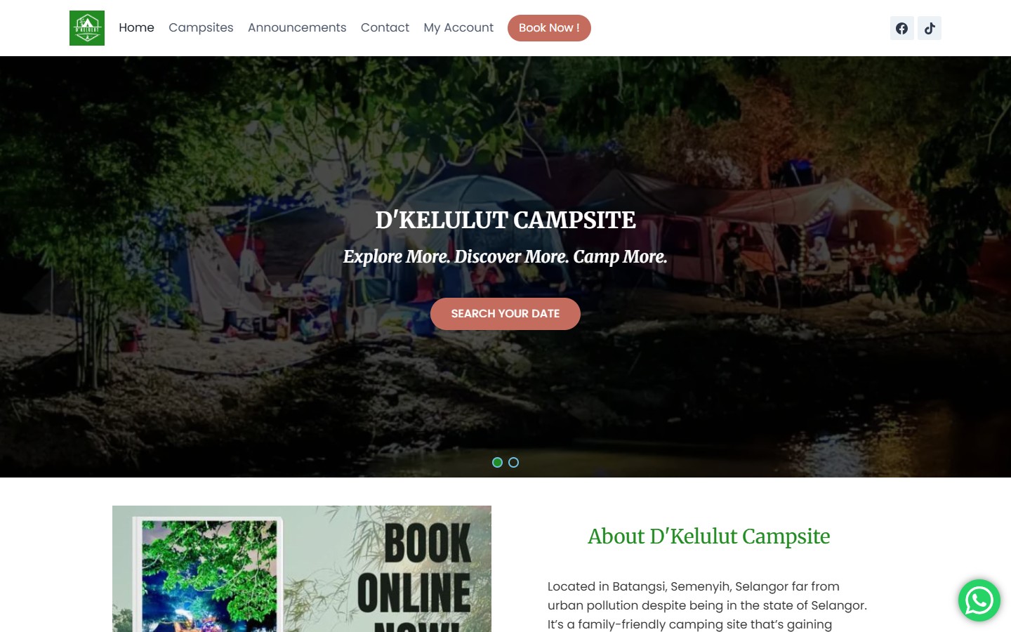 D Kelulut Campsite website